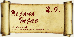 Mijana Injac vizit kartica